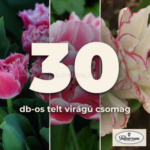 30db-os telt virágú csomag - fehér és rózsaszín 3x10